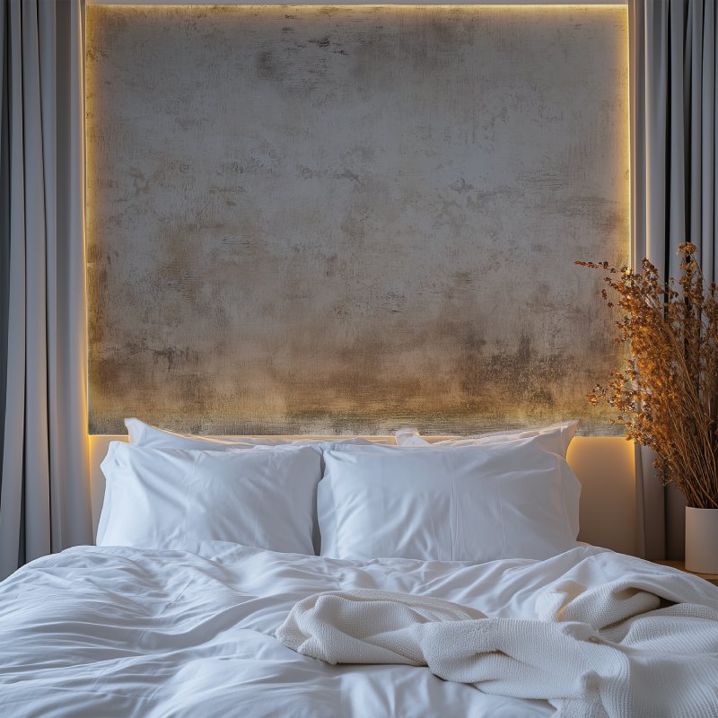 Steel beige textured mural wallpaper chambre premium