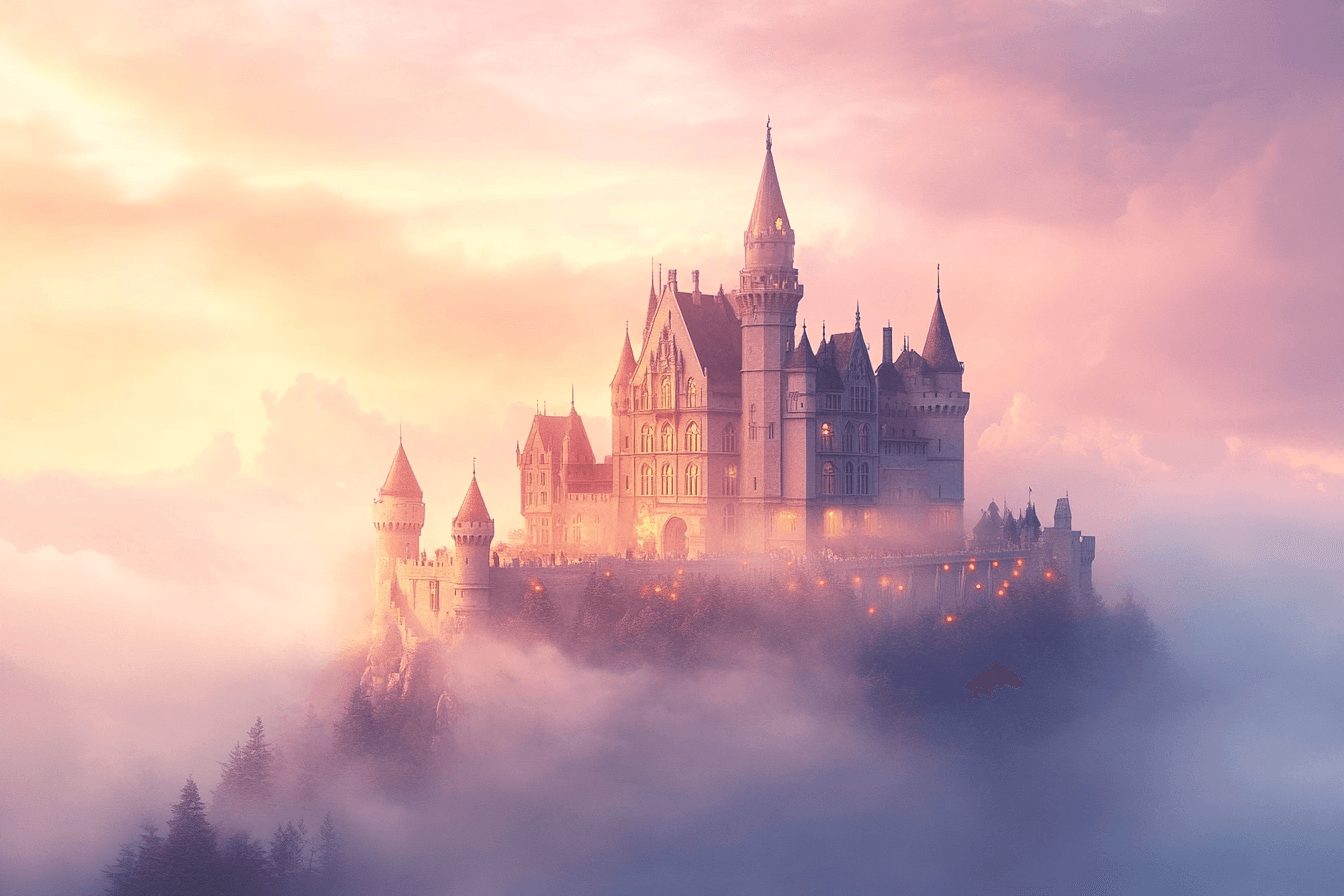 Papier Peint Princesse Château Mirage