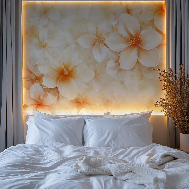 Papier peint fleur de frangipanier chambre premium