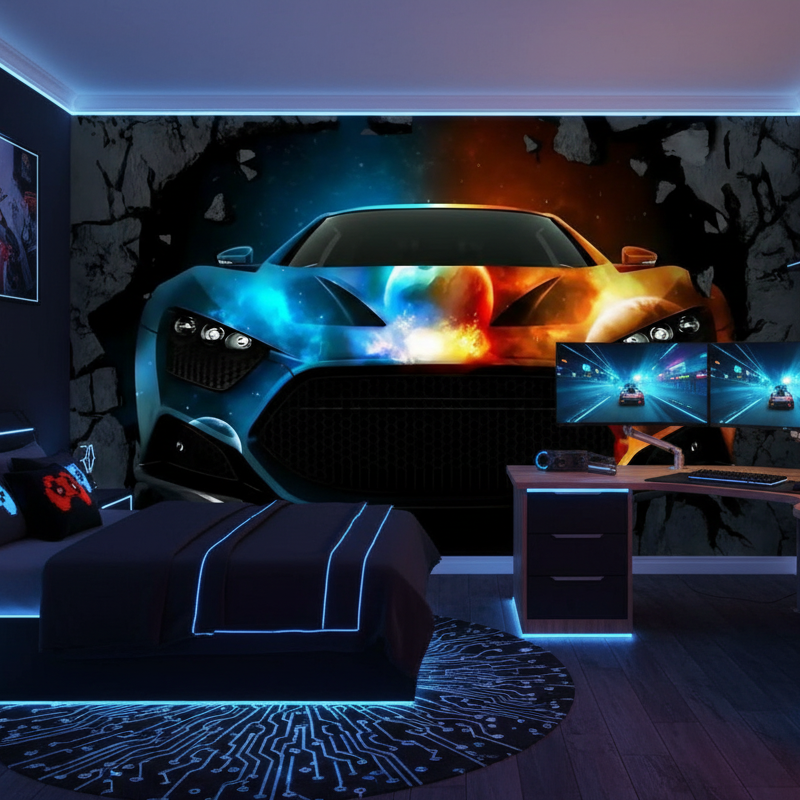 Papier Peint Chambre Garcon Voiture
