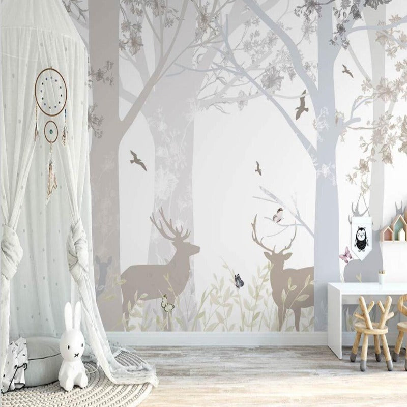 Papier Peint Animaux <br/> Forêt Bébé Enchanté