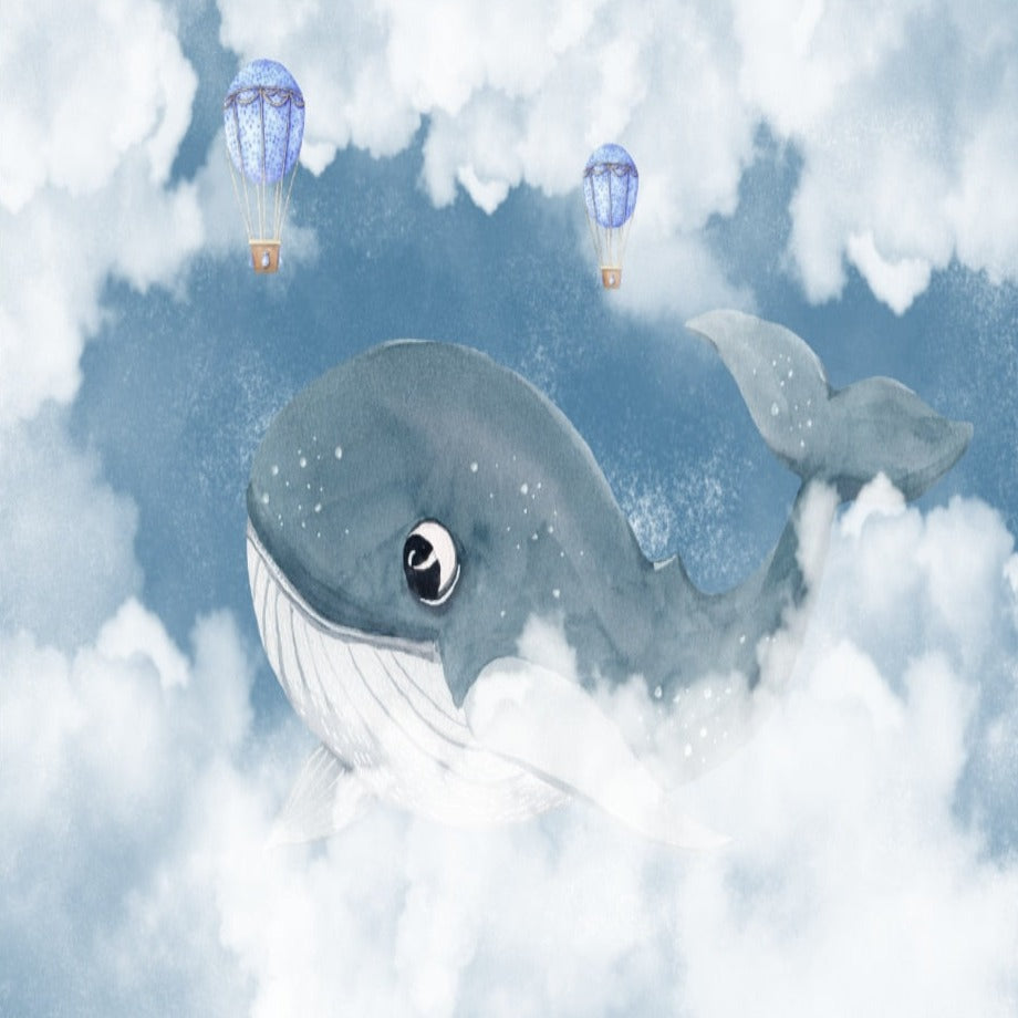 Marine Wallpaper <br/> Cotton Whale Cloud