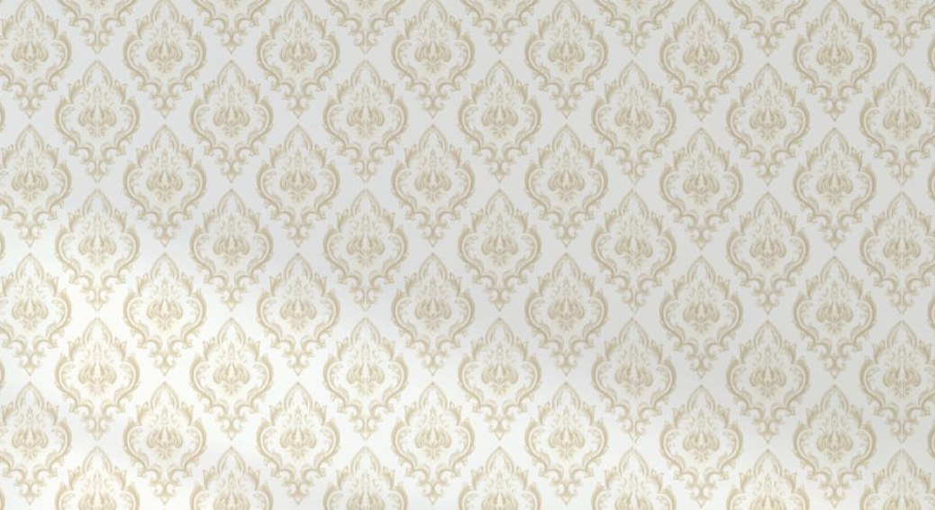 Baroque white wallpaper