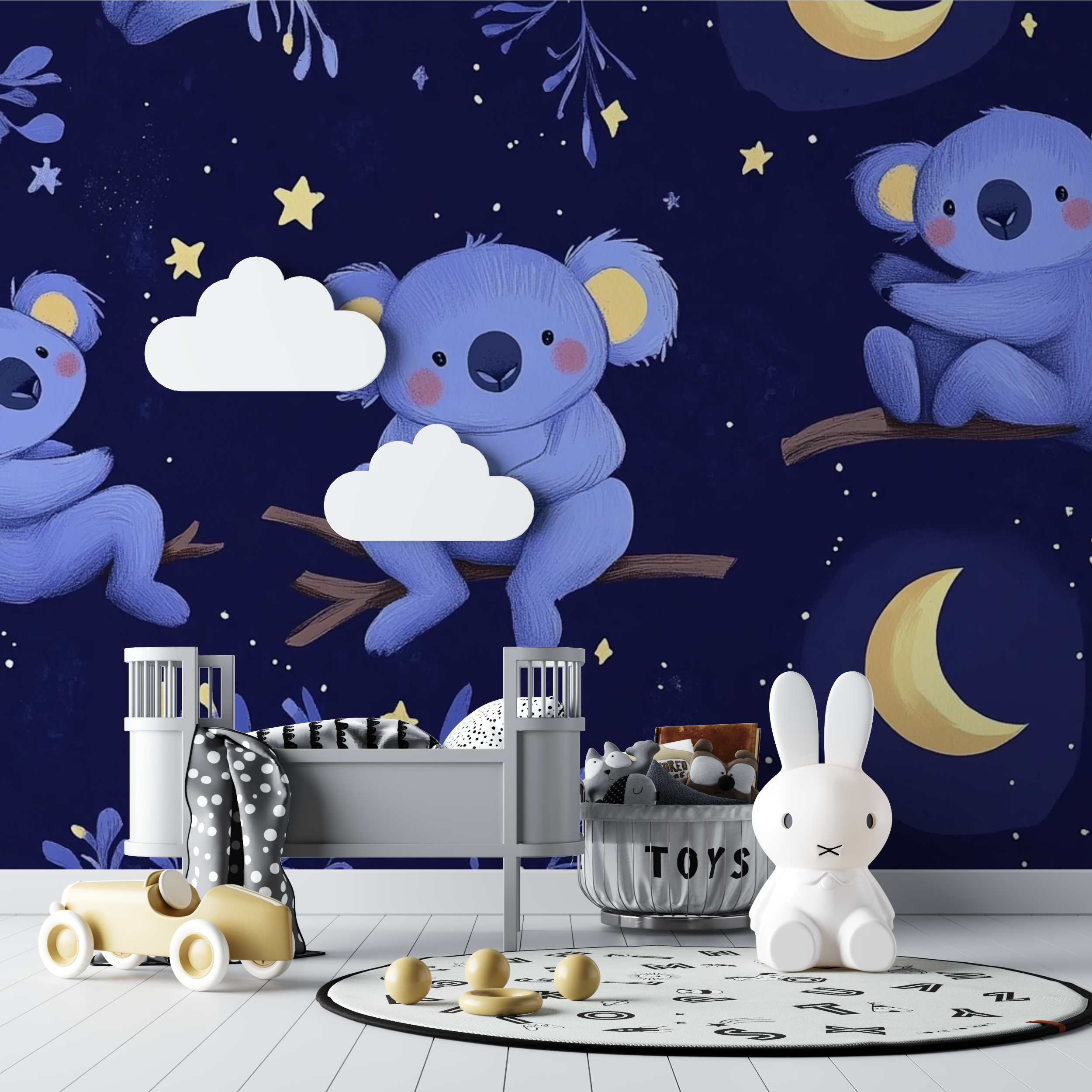 Papier peint koala voyage celeste bebe tipi