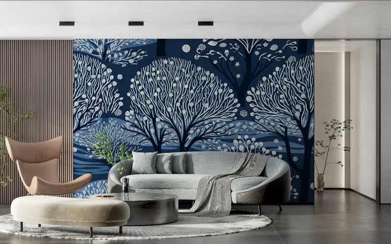 Chambre Papier Peint Bleu - tendance 2024