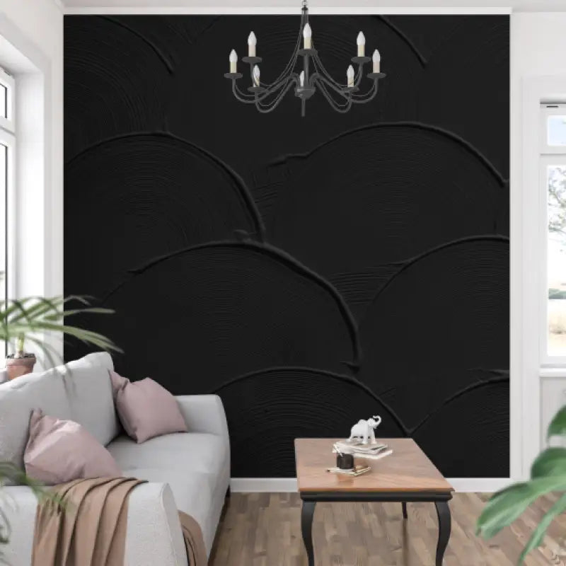 Chambre Papier Peint Noir - tapisserie