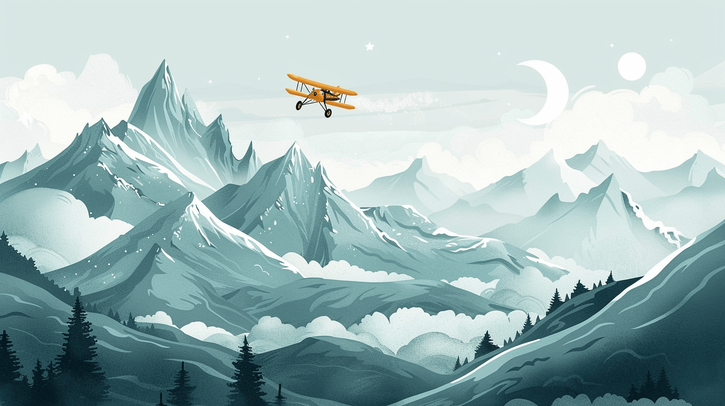 Papier Peint Scandinave Avion Pour Enfants
