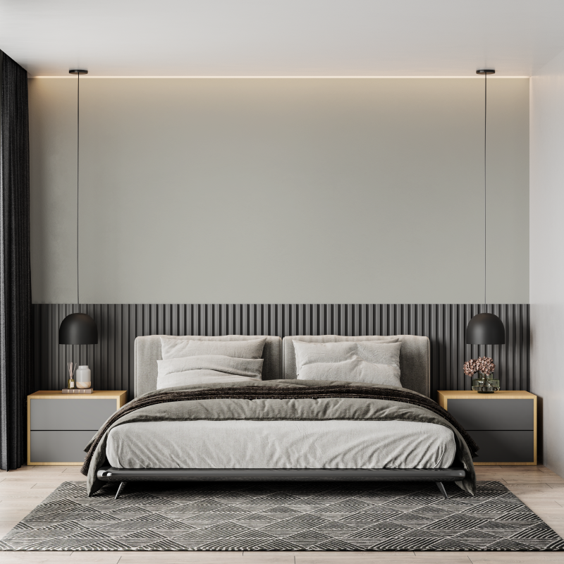 Papier peint uni salon cocooning mural adulte