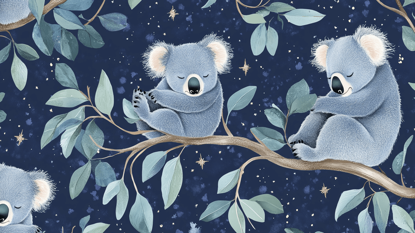 Papier Peint Koala Sous La Voûte Céleste
