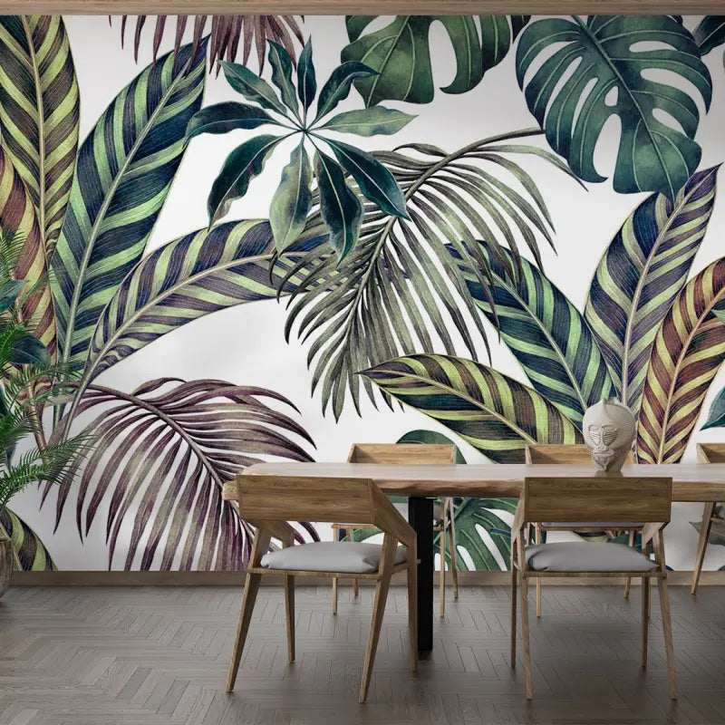 Feuillage Tropical Papier Peint