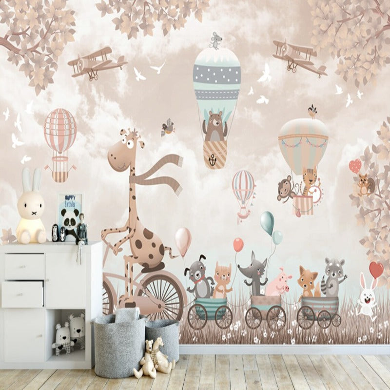 Animals Wallpaper <br/> Beige Giraffe on Bike