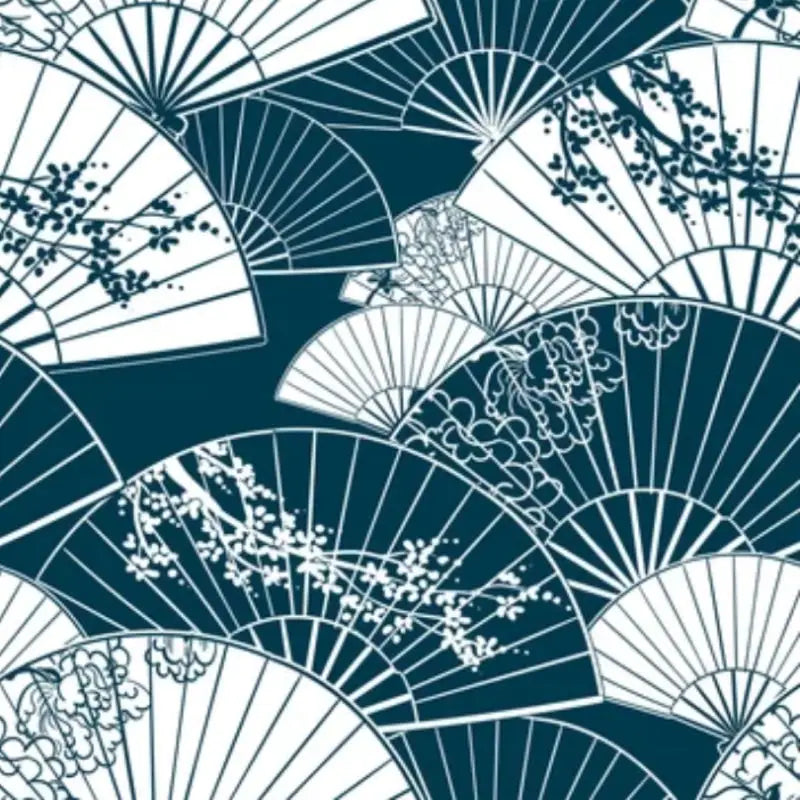 Japonais Papier Peint Motif Bleu