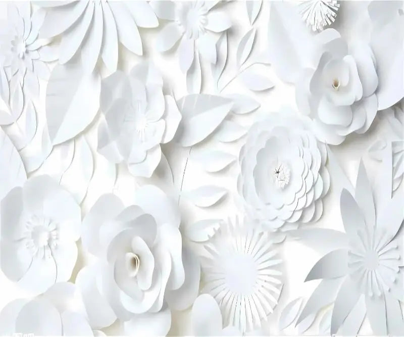 Papier Peint 3d Fleur Blanche