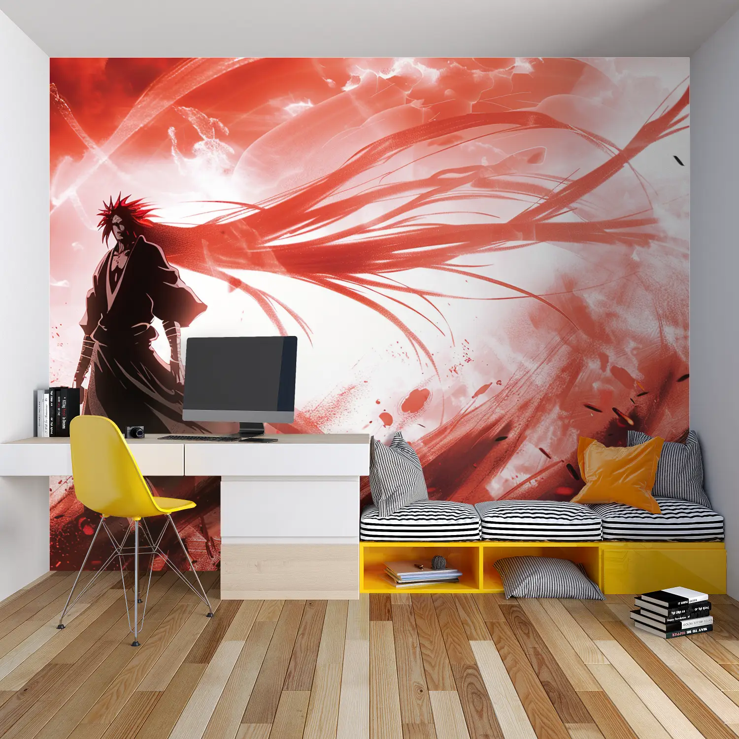 Papier Peint Anime Tornade Rouge - chambre spiderman