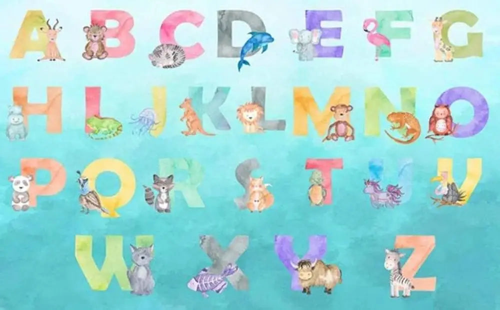 Alphabets and Animals Baby Wallpaper