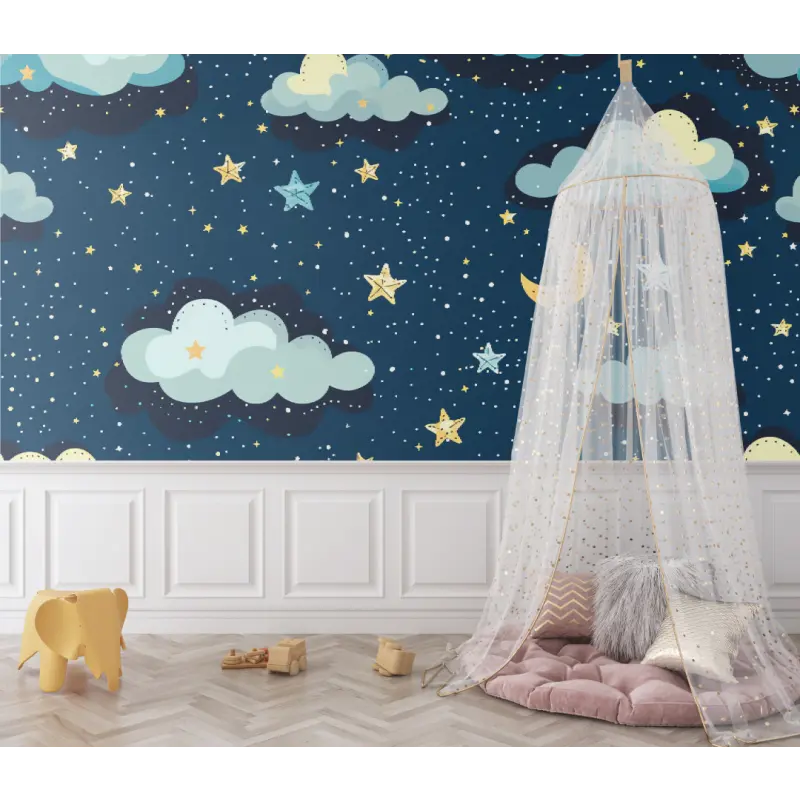 Papier peint bébé Ciel nocturne - chambre bébé