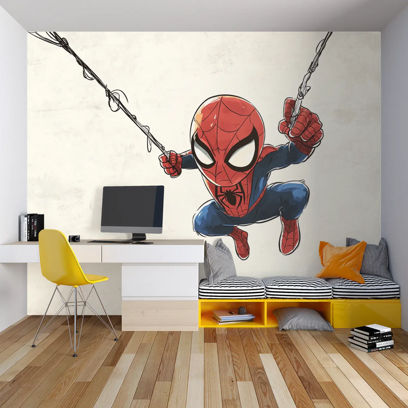 Papier Peint Bébé Spiderman - tapisserie hero