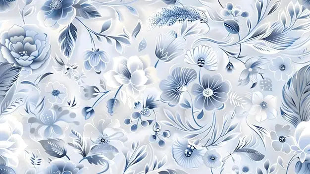 Blue Pastel Flower Wallpaper