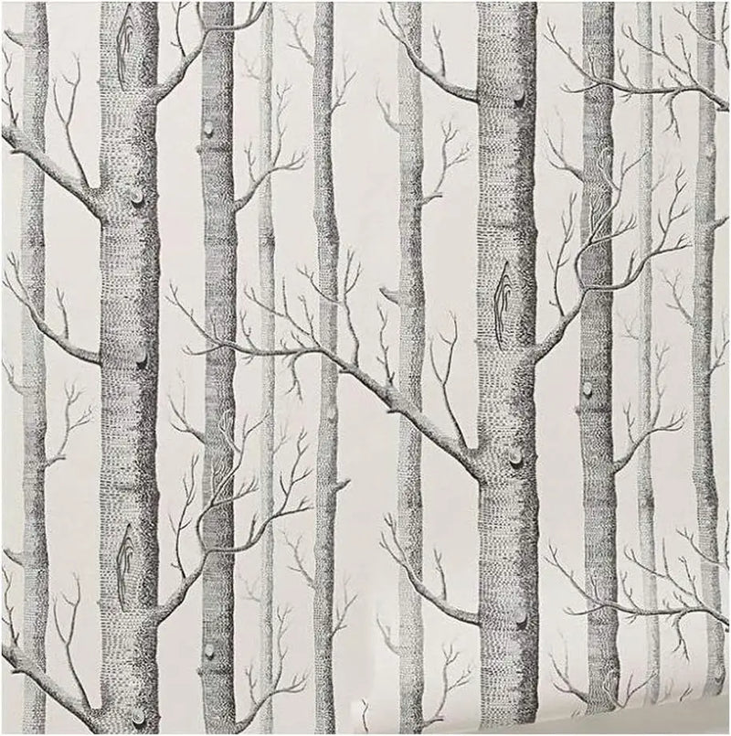 Black and White Birch Wallpaper