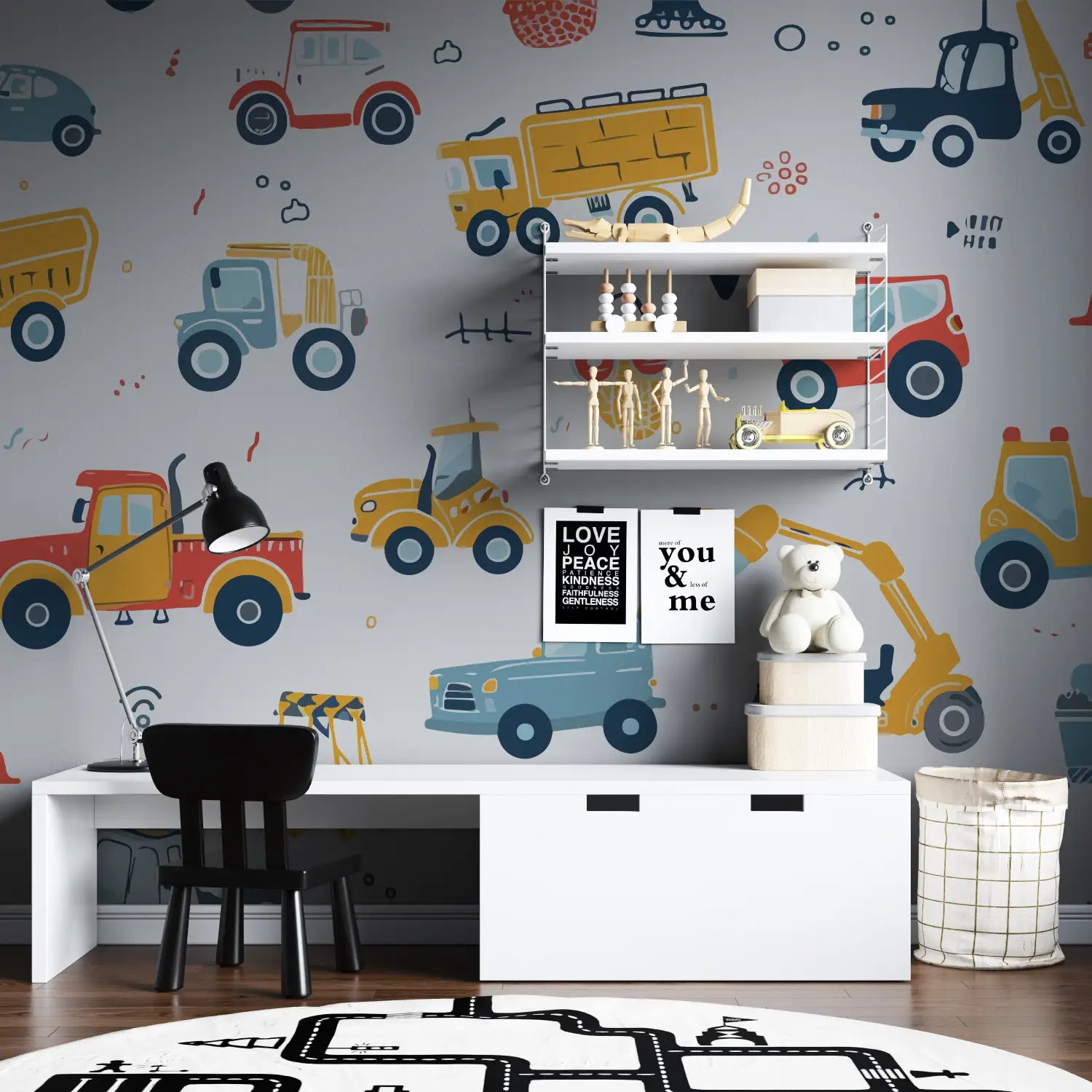 Papier Peint Enfant Camion - tapisserie hero