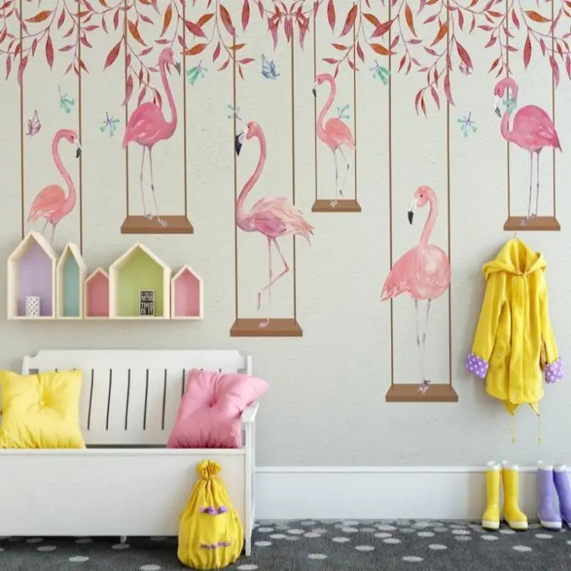 Papier Peint Flamant Rose Moderne