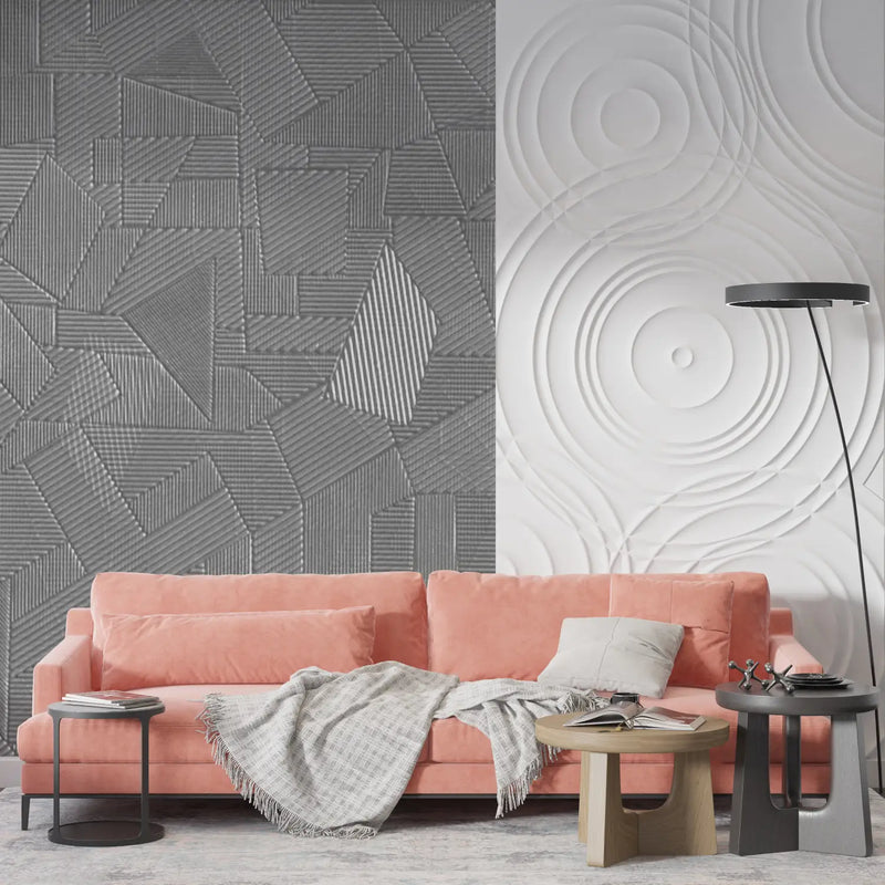 Papier Peint Gris Avec Motif - mur