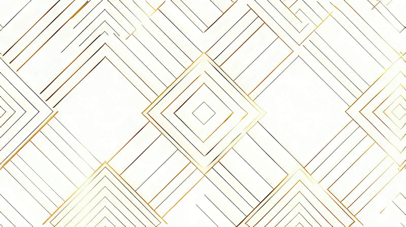 Papier Peint Motif Doré Blanc