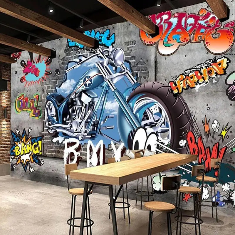 Papier Peint Moto Street Art