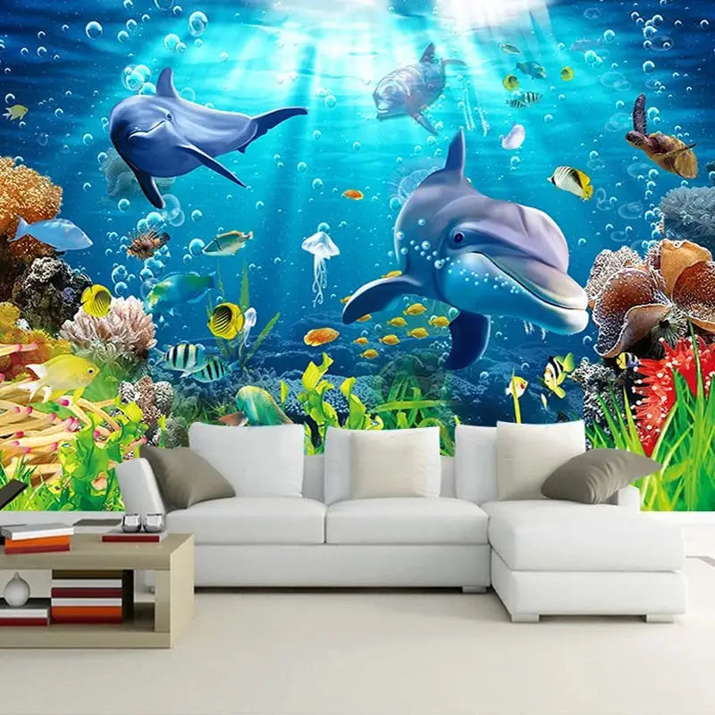 papier peint mural aquarium