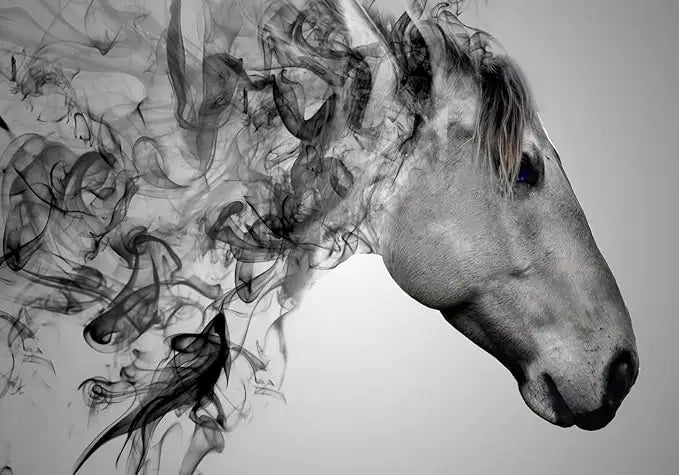 Black and White Horse wallpaper