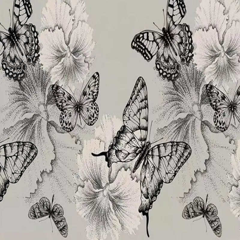 Black and White Butterflies Wallpaper - Second Image