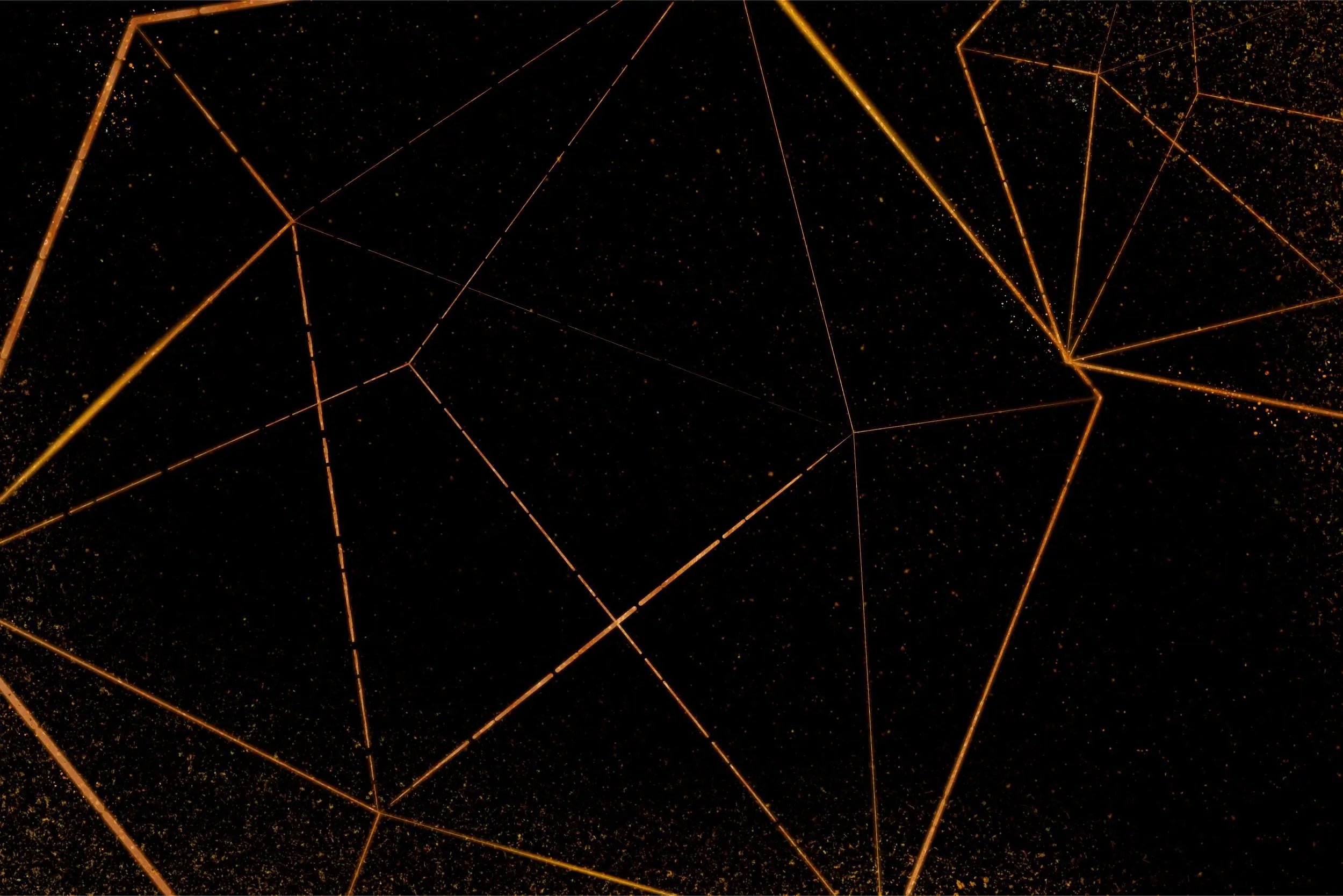 Black and geometric gold wallpaper