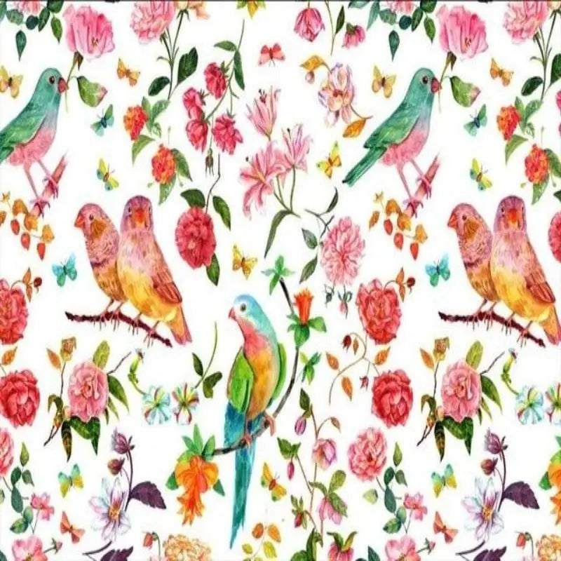 Papier Peint Oiseaux Rose