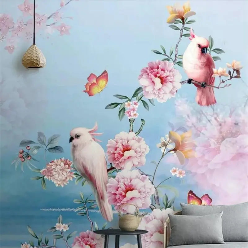 Volatile Birds and Flowers Wallpaper - Second Image