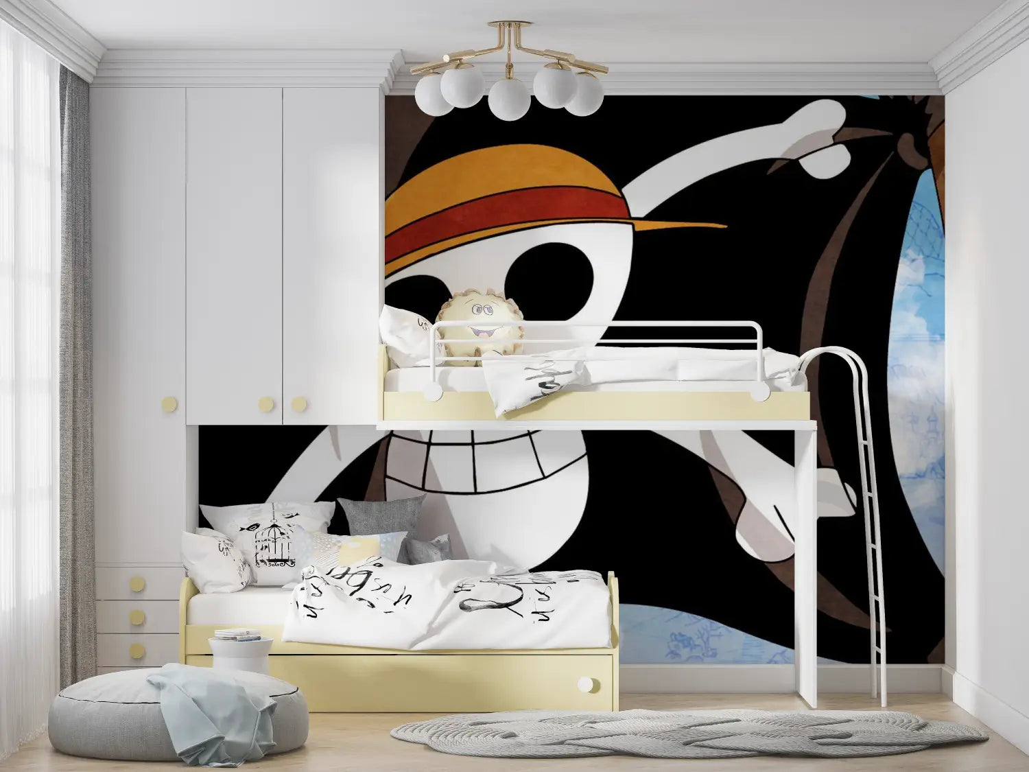 Papier Peint One Piece Drapeau Pirate - Second Image