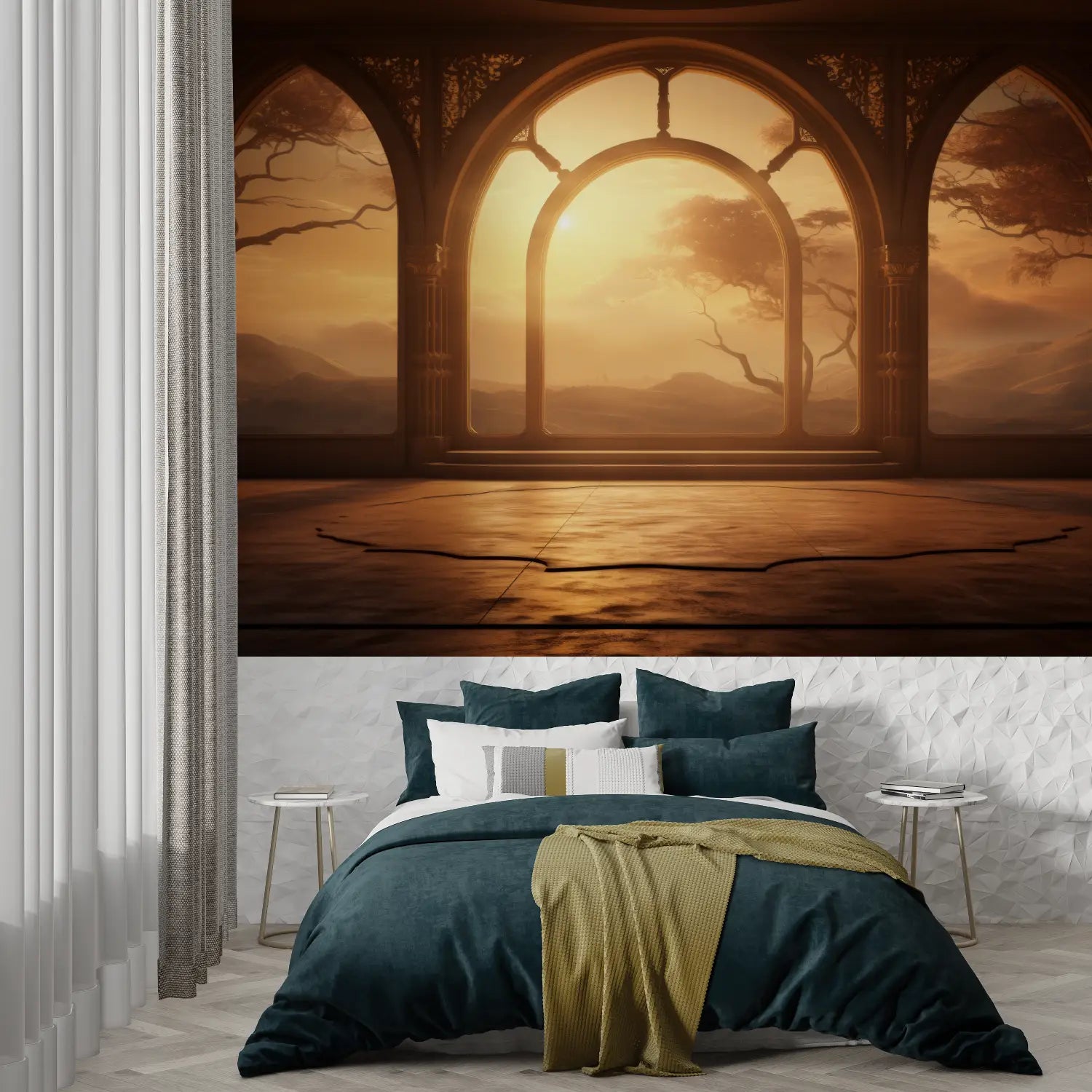 Trompe L Oeil Headboard Wallpaper - Second Image