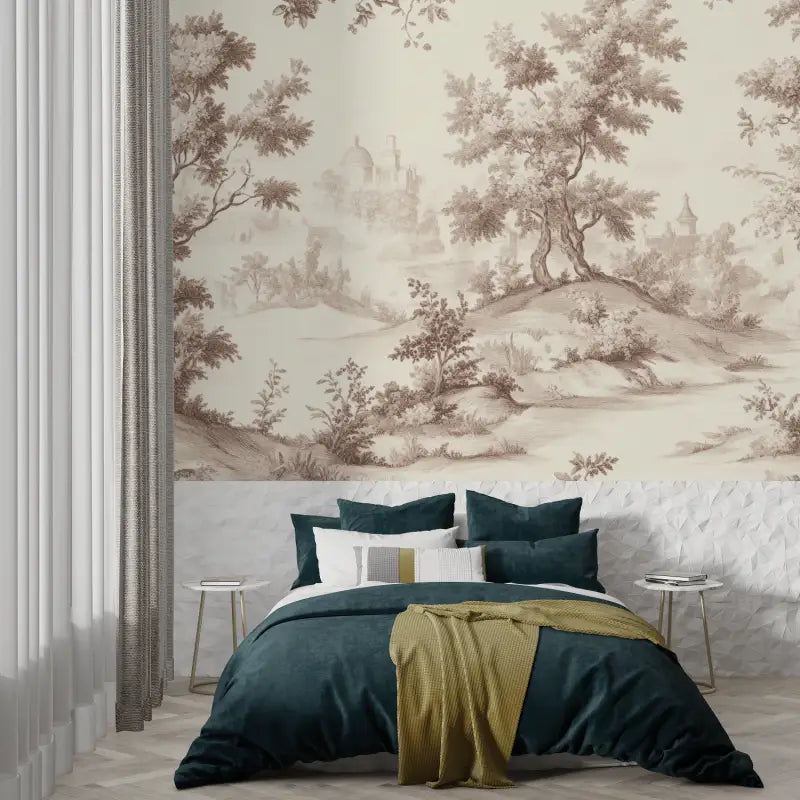 Toile De Jouy Flou Wallpaper - Second Image