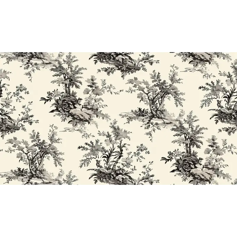 Papier Peint Toile De Jouy Noir Blanc