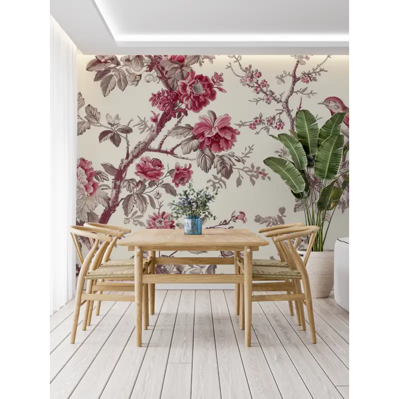 Toile De Jouy Rose Tapete - Second Image