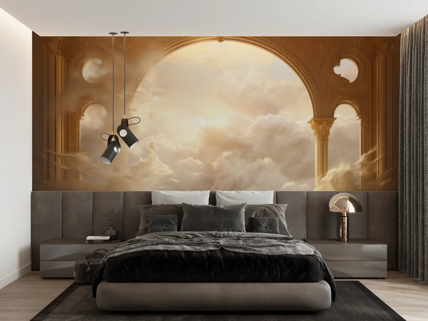 Trompe L Oeil Headboard Wallpaper - Second Image