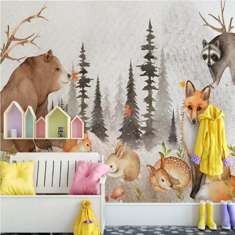 Papier Peint Animaux <br/> Forêt Sauvage