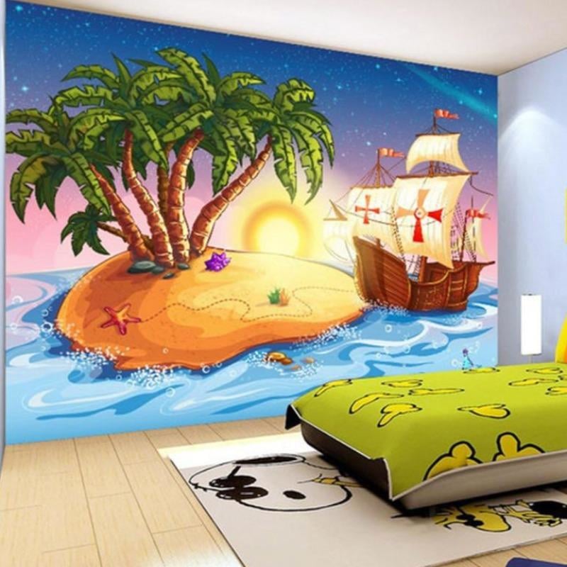 Papier Peint Pirate  Bateau et Plage - Second Image