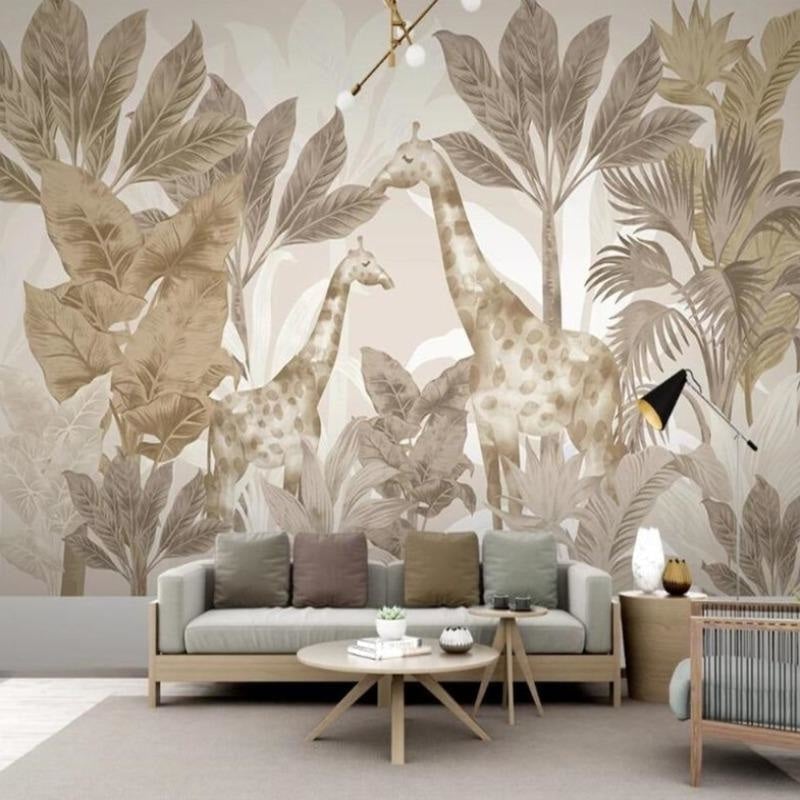 Papier Peint Tropical Beige